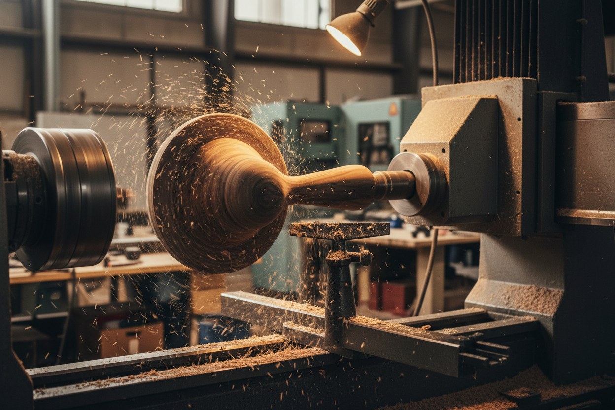 CNC torna tezgahı üretim anı